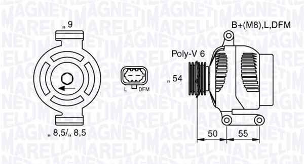 Generator 12V 120A Magneti marelli 063377425010 MAGNETI MARELLI