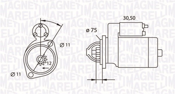Startmotor 12V Magneti marelli 063523627010 MAGNETI MARELLI