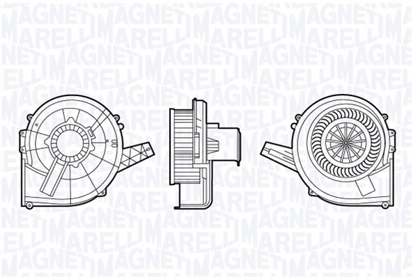 Kupéfläkt 12V Magneti marelli 069412666010 MAGNETI MARELLI