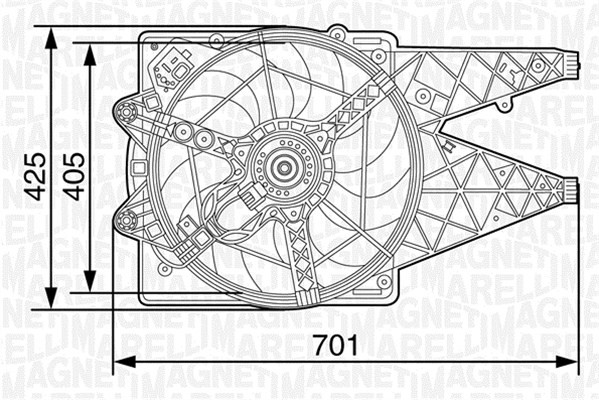 Fläkt, kylare 12V Magneti marelli 069422454010 MAGNETI MARELLI