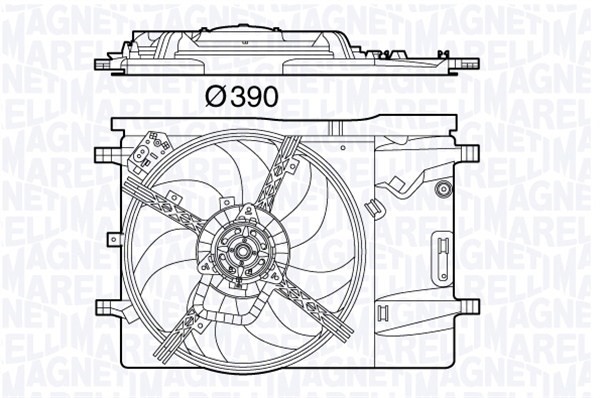 Fläkt, kylare 12V Magneti marelli 069422576010 MAGNETI MARELLI