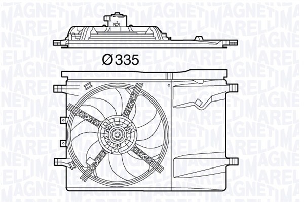 Fläkt, kylare Magneti marelli 069422577010 MAGNETI MARELLI