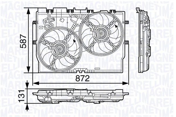 Fläkt, kylare 12V Magneti marelli 069422584010 MAGNETI MARELLI