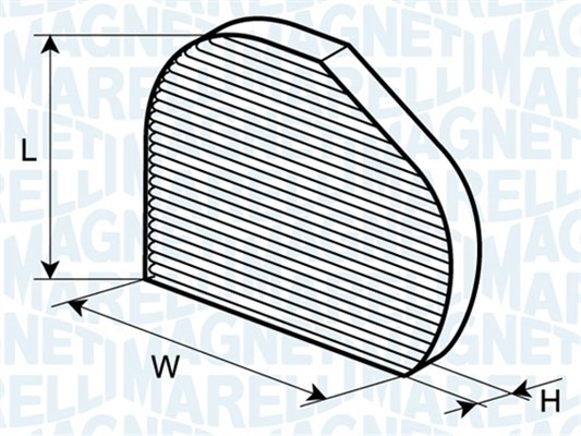 Kupefilter Magneti marelli 350203061010 MAGNETI MARELLI