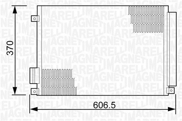 Kondensor, klimatanläggning Magneti marelli 350203497000 MAGNETI MARELLI