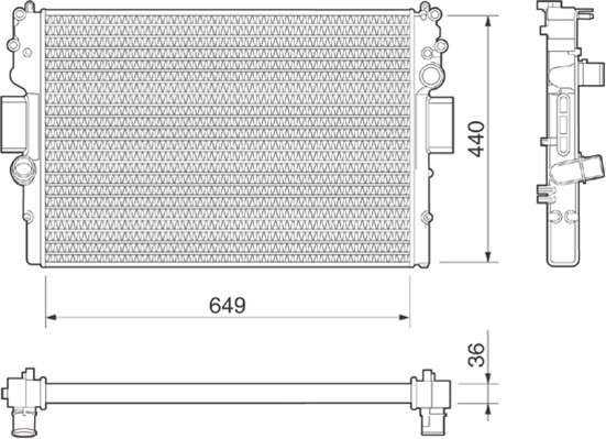 Kylare, motorkylning Magneti marelli 350213015000 MAGNETI MARELLI
