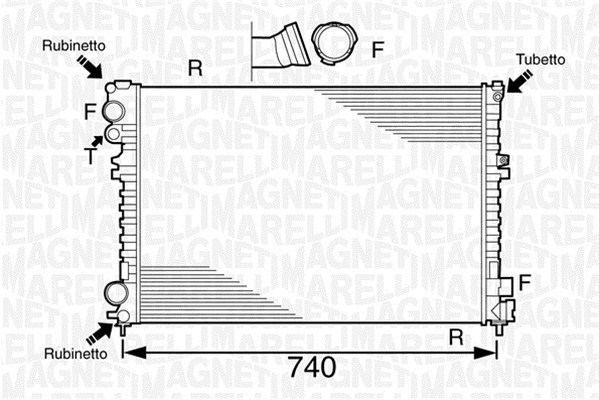 Kylare, motorkylning Magneti marelli 350213102700 MAGNETI MARELLI