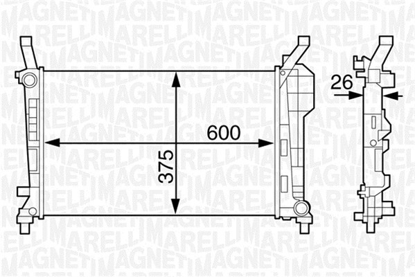 Kylare, motorkylning Magneti marelli 350213126200 MAGNETI MARELLI