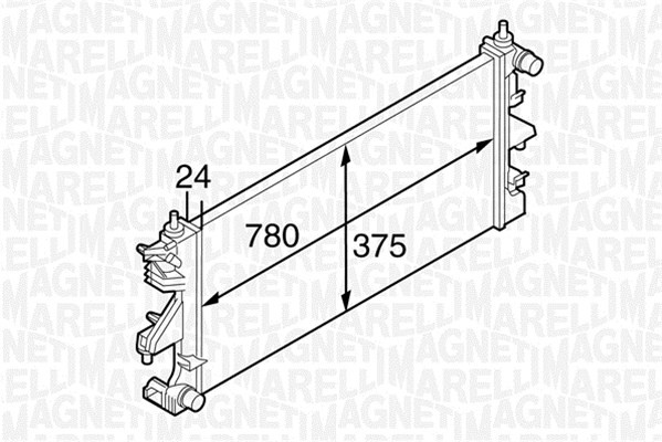 Kylare, motorkylning Magneti marelli 350213126900 MAGNETI MARELLI