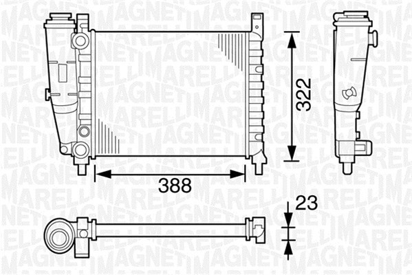 Kylare, motorkylning Magneti marelli 350213129000 MAGNETI MARELLI