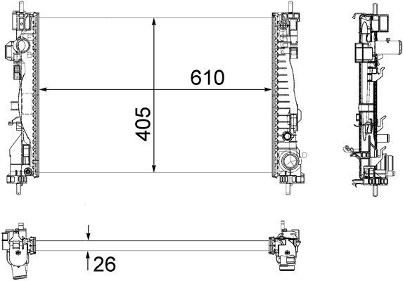 Kylare, motorkylning Magneti marelli 350213129700 MAGNETI MARELLI