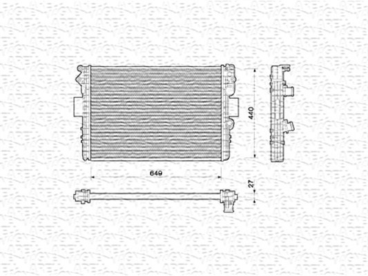 Kylare, motorkylning Magneti marelli 350213169000 MAGNETI MARELLI