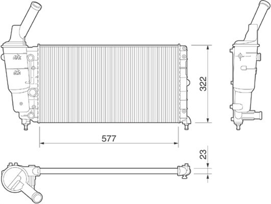 Kylare, motorkylning Magneti marelli 350213176000 MAGNETI MARELLI