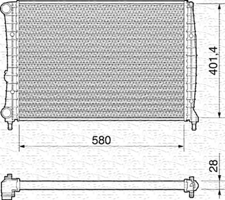 Kylare, motorkylning Magneti marelli 350213194000 MAGNETI MARELLI