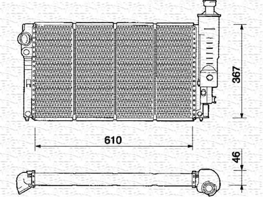 Kylare, motorkylning Magneti marelli 350213341000 MAGNETI MARELLI
