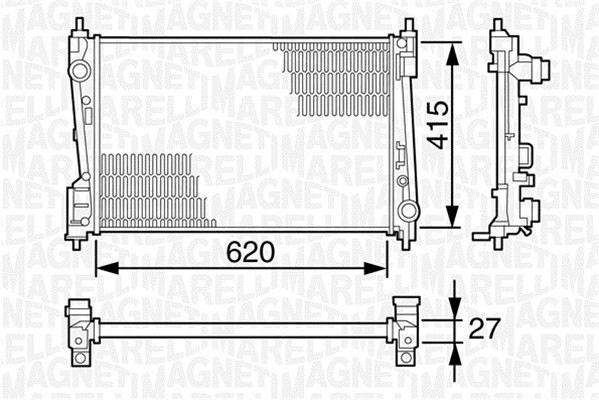 Kylare, motorkylning Magneti marelli 350213385000 MAGNETI MARELLI