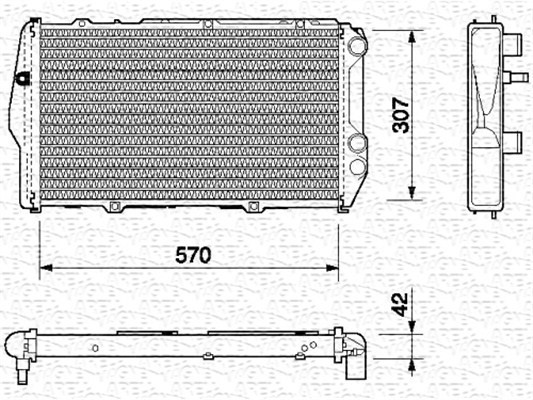 Kylare, motorkylning Magneti marelli 350213402000 MAGNETI MARELLI