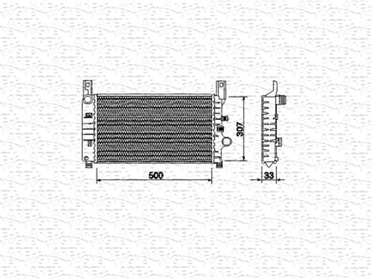 Kylare, motorkylning Magneti marelli 350213492000 MAGNETI MARELLI