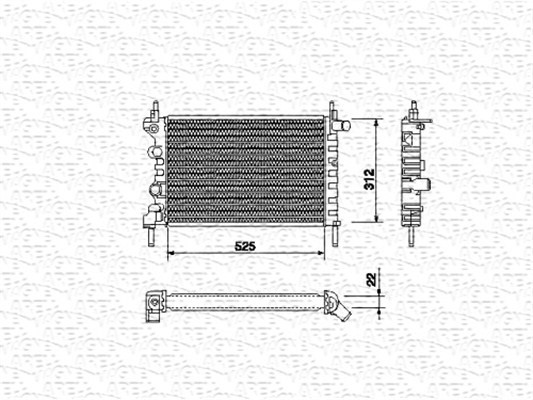 Kylare, motorkylning Magneti marelli 350213684000 MAGNETI MARELLI