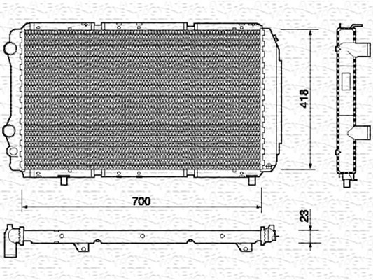 Kylare, motorkylning Magneti marelli 350213706000 MAGNETI MARELLI