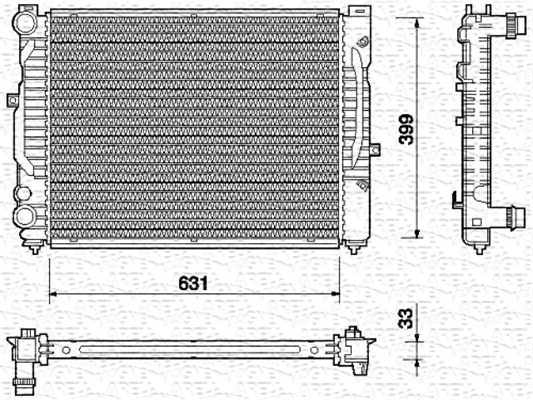Kylare, motorkylning Magneti marelli 350213712000 MAGNETI MARELLI
