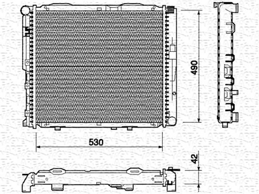 Kylare, motorkylning Magneti marelli 350213745000 MAGNETI MARELLI
