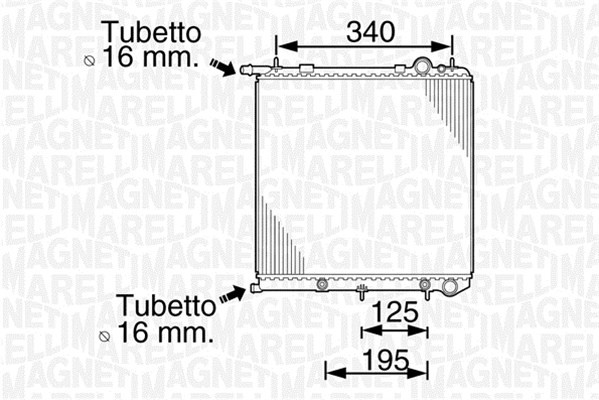 Kylare, motorkylning Magneti marelli 350213819000 MAGNETI MARELLI