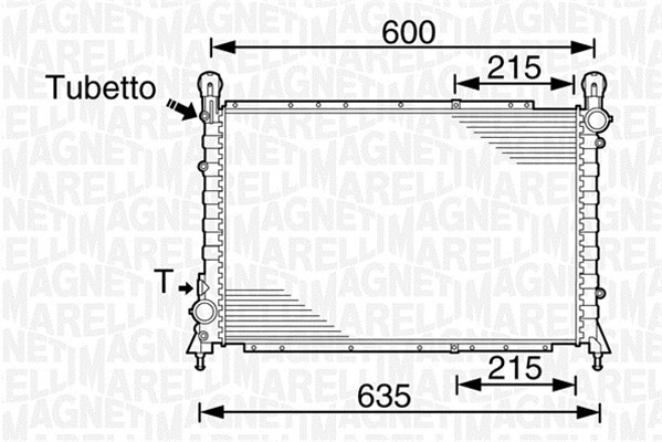 Kylare, motorkylning Magneti marelli 350213832000 MAGNETI MARELLI