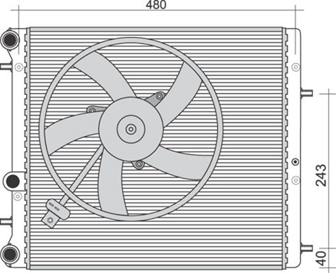 Kylare, motorkylning Magneti marelli 350213851000 MAGNETI MARELLI