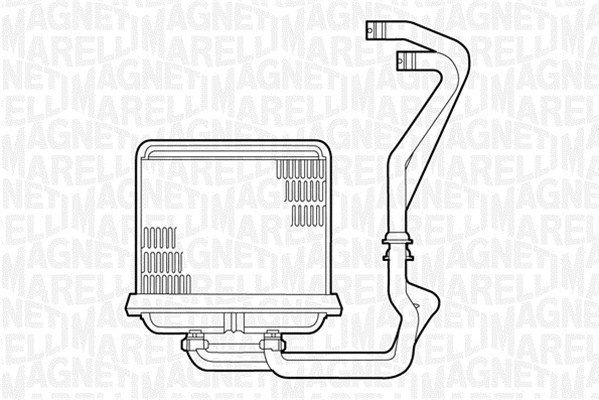 Värmeväxlare, kupévärme Magneti marelli 350218225000 MAGNETI MARELLI