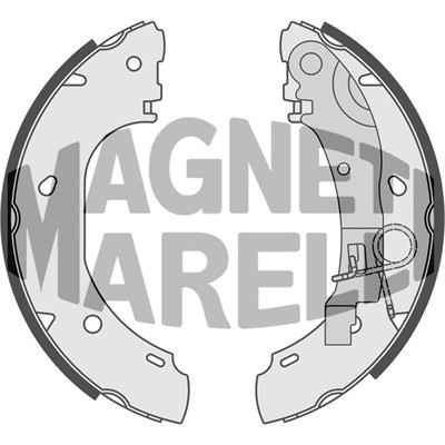 Bromsbackar, sats, Bakaxel Magneti marelli 360219192178 MAGNETI MARELLI