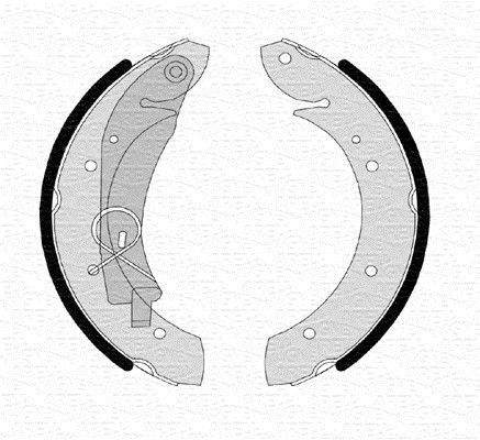Bromsbackar, sats, Bakaxel Magneti marelli 360219192185 MAGNETI MARELLI