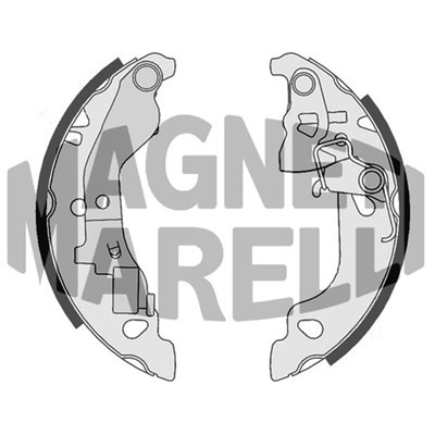 Bromsbackar, sats, Bakaxel Magneti marelli 360219192194 MAGNETI MARELLI