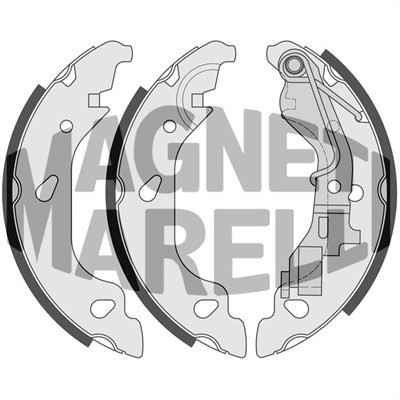 Bromsbackar, sats, Bakaxel Magneti marelli 360219192195 MAGNETI MARELLI