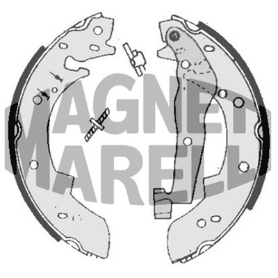 Bromsbackar, sats, Bakaxel Magneti marelli 360219196282 MAGNETI MARELLI