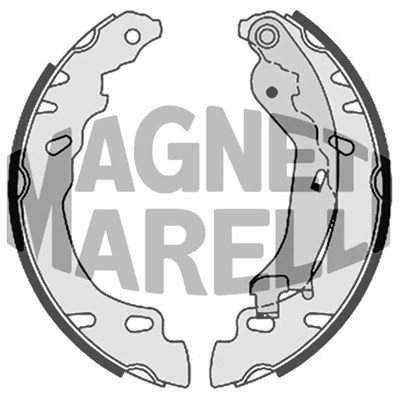 Bromsbackar, sats, Bakaxel Magneti marelli 360219196310 MAGNETI MARELLI