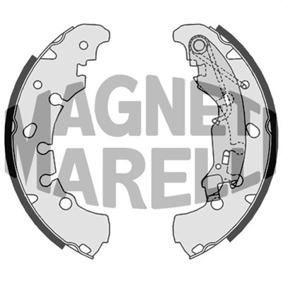 Bromsbackar, sats, Bakaxel Magneti marelli 360219196330 MAGNETI MARELLI