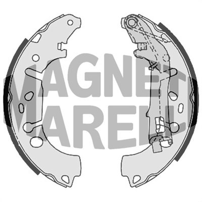 Bromsbackar, sats, Bakaxel Magneti marelli 360219196370 MAGNETI MARELLI