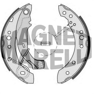 Bromsbackar, sats, Bakaxel Magneti marelli 360219198294 MAGNETI MARELLI