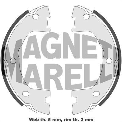 Bromsbackar, sats, Bakaxel Magneti marelli 360219198295 MAGNETI MARELLI