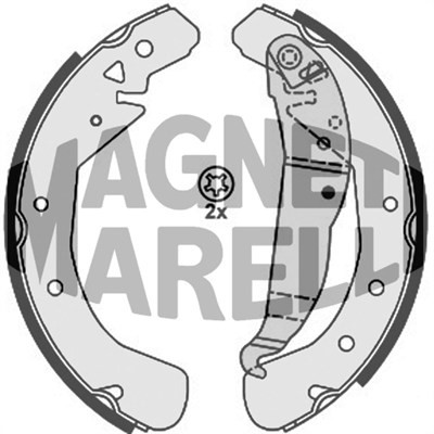 Bromsbackar, sats, Bakaxel Magneti marelli 360219198297 MAGNETI MARELLI