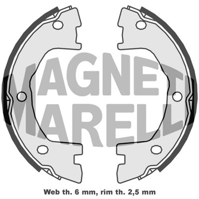 Bromsbackar, sats, Bakaxel Magneti marelli 360219198302 MAGNETI MARELLI