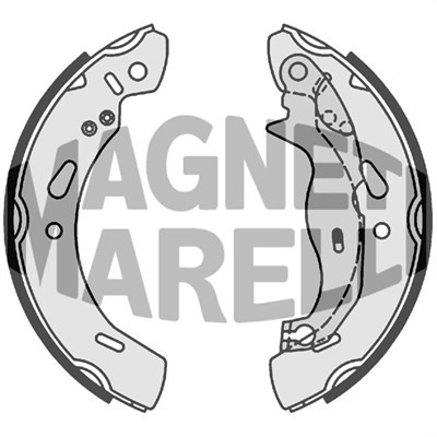 Bromsbackar, sats, Bakaxel Magneti marelli 360219198324 MAGNETI MARELLI Bromsbackar, sats, Bakaxel Magneti marelli 360219198324 MAGNETI MARELLI