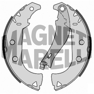 Bromsbackar, sats, Bakaxel Magneti marelli 360219198329 MAGNETI MARELLI