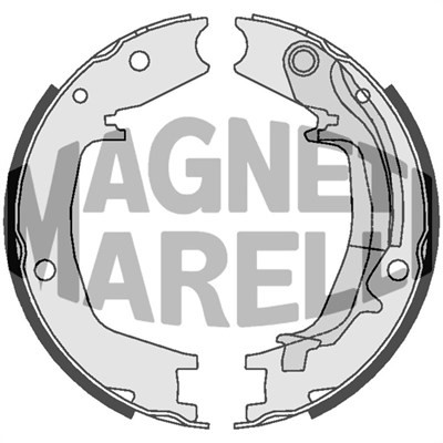 Bromsbackar, sats, Bakaxel Magneti marelli 360219198334 MAGNETI MARELLI