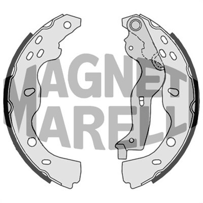 Bromsbackar, sats, Bakaxel Magneti marelli 360219198347 MAGNETI MARELLI