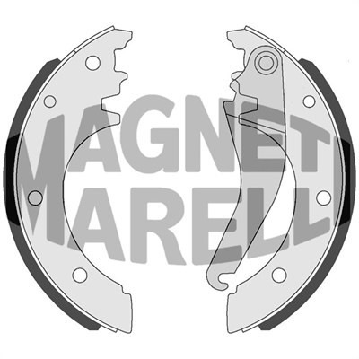 Bromsbackar, sats, Bakaxel Magneti marelli 360219198356 MAGNETI MARELLI