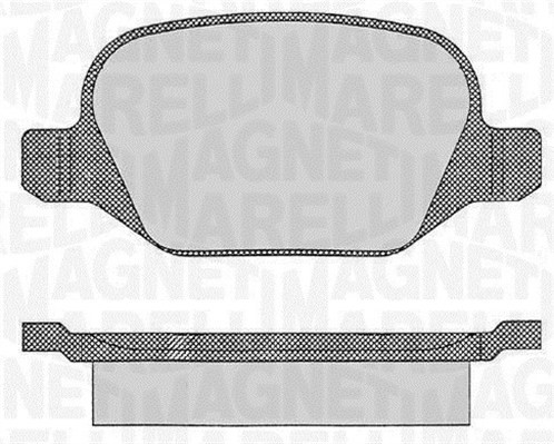 Bromsbeläggsats, Bakaxel Magneti marelli 363916060109 MAGNETI MARELLI