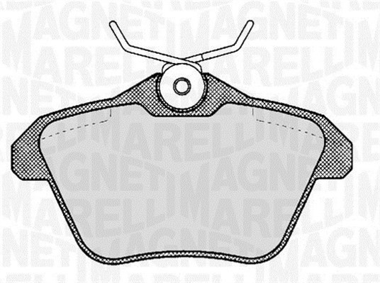 Bromsbeläggsats, Bakaxel Magneti marelli 363916060111 MAGNETI MARELLI