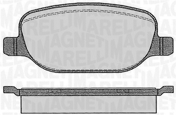 Bromsbeläggsats, Bakaxel Magneti marelli 363916060114 MAGNETI MARELLI